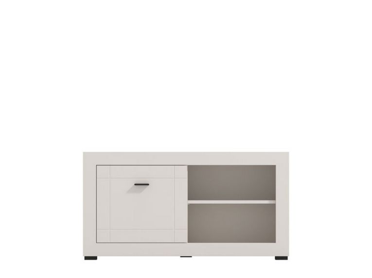 Tavolino da Salotto Bianco 3 Vani Forma Rettangolare 101x58x53.5h cm, Materiale Piano in Legno Nobilitato - Vervio