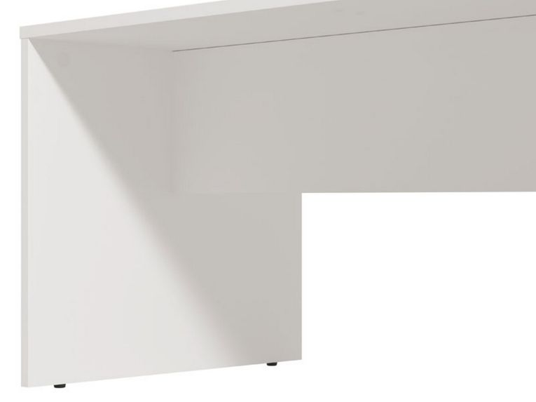 Tavolino da Salotto Bianco con Piedini un Vano 90x49.5x45.5h cm, Forma Rettangolare - Formia