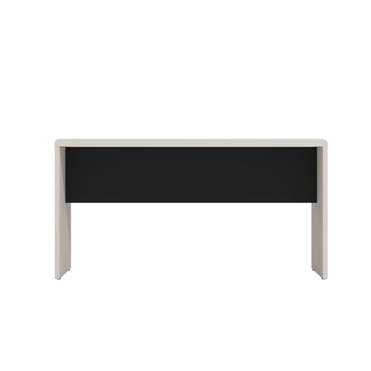 Tavolino da Salotto Bianco Crema Nero Forma Rettangolare Colore Ripiano Bianco 90x50x47h cm, Colore Struttura Nero - Limatola
