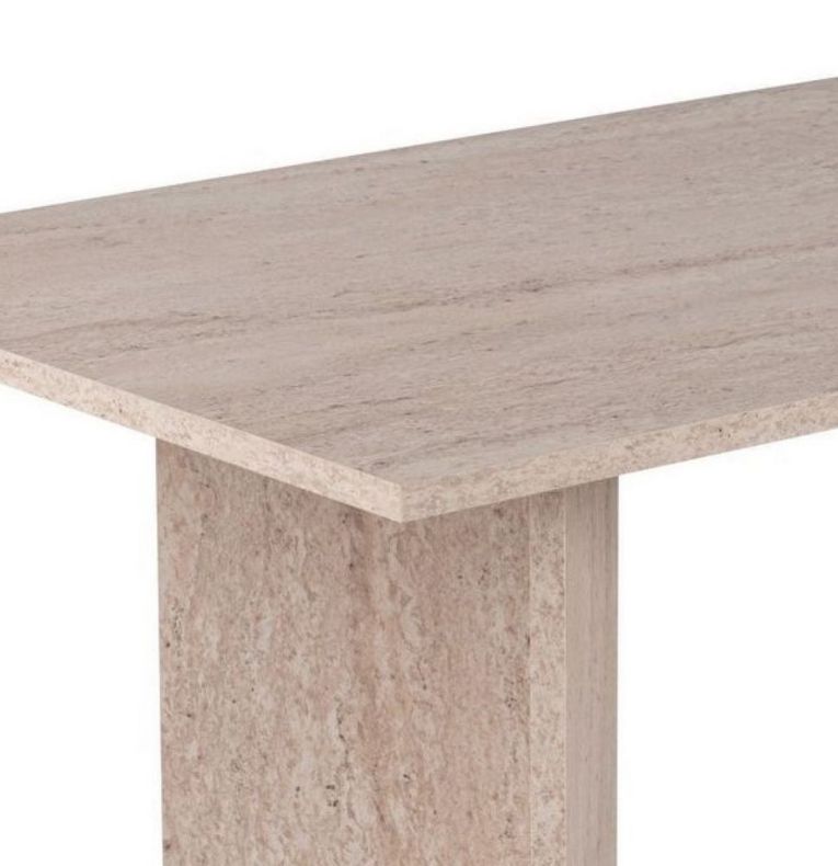 Tavolino da Salotto Bianco Marmo Forma Rettangolare Materiale Piano in Legno Nobilitato 119x60x40h cm, Colore Ripiano Bianco - Turate