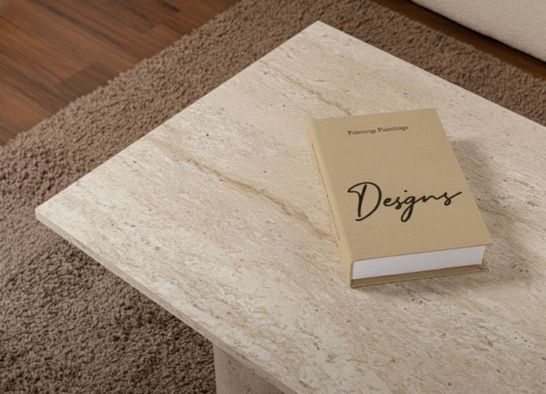 Tavolino da Salotto Bianco Marmo Forma Rettangolare Materiale Piano in Legno Nobilitato 119x60x40h cm, Colore Ripiano Bianco - Turate