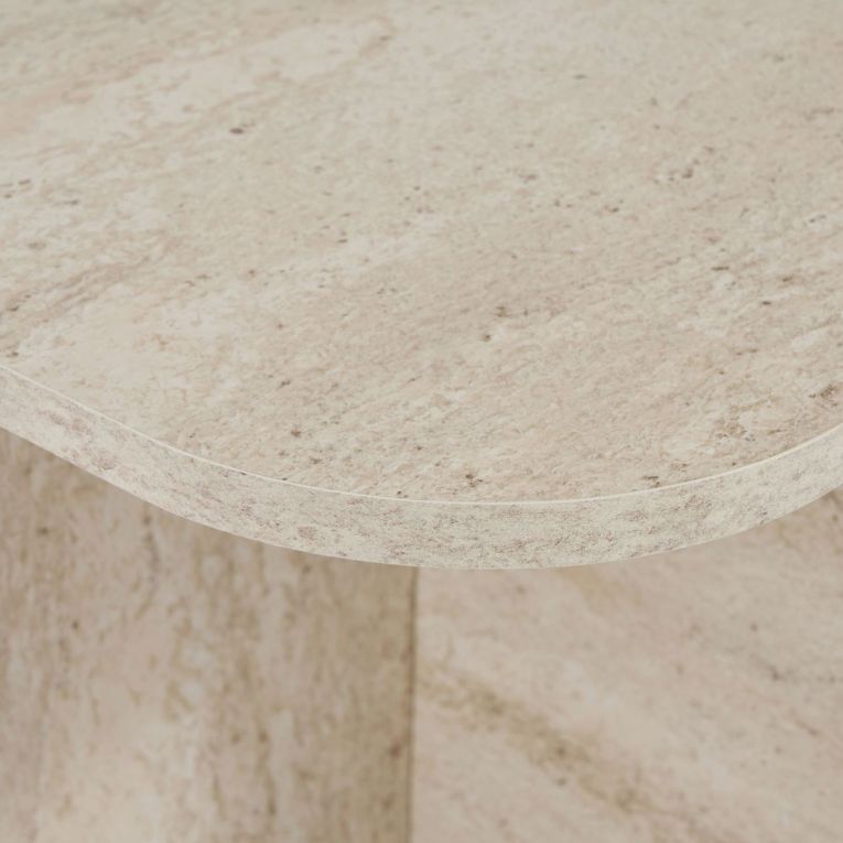 Tavolino da Salotto Bianco Marmo Forma Rettangolare Materiale Piano in Legno Nobilitato 120x60x41h cm, Colore Ripiano Bianco - Nomeva