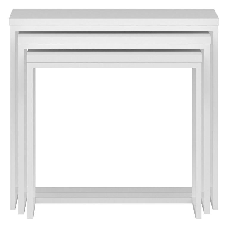 Tavolino da Salotto Bianco Modulabile Forma Rettangolare 55x40x50h cm, Materiale Piano in Legno Nobilitato - Crichi