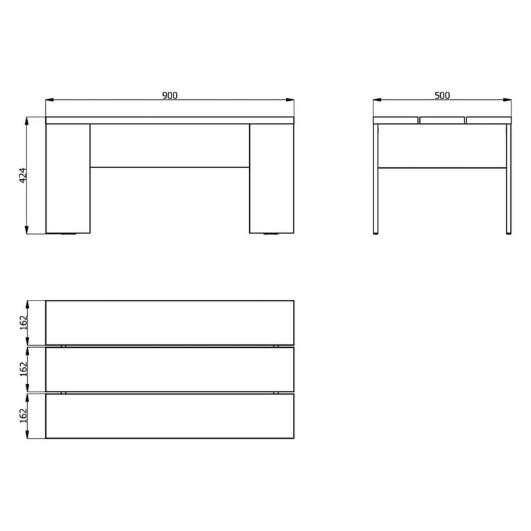 Tavolino da Salotto Bianco Opaco Forma Rettangolare Colore Ripiano Bianco 90x50x43h cm, Sfumatura Colore Struttura Opaco - Riposto
