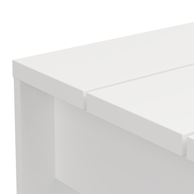 Tavolino da Salotto Bianco Opaco Forma Rettangolare Colore Ripiano Bianco 90x50x43h cm, Sfumatura Colore Struttura Opaco - Riposto