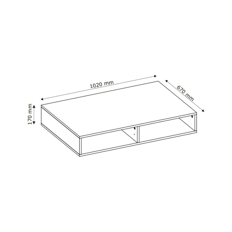 Tavolino da Salotto Bianco oro 2 Cassetti con Piedini Effetto Rigato 102x67x35h cm, un Vano - Lipa