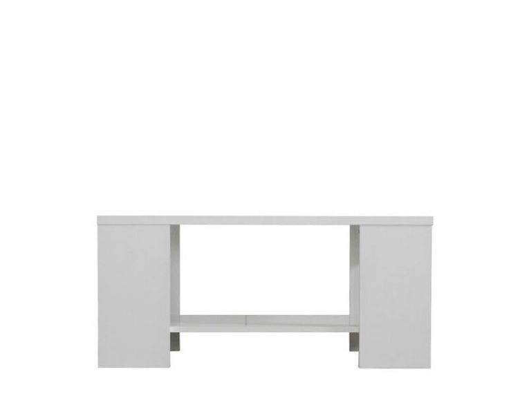 Tavolino da Salotto Bianco un Vano Forma Rettangolare 90.5x50.5x41.5h cm, Materiale Piano in Legno Nobilitato - Piraino