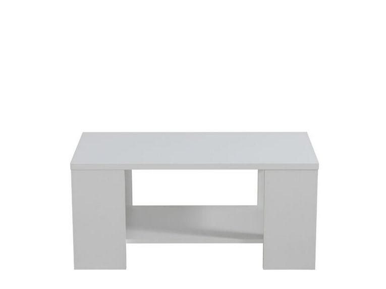 Tavolino da Salotto Bianco un Vano Forma Rettangolare 90.5x50.5x41.5h cm, Materiale Piano in Legno Nobilitato - Piraino