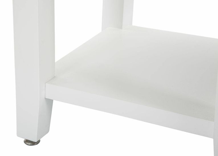 Tavolino da salotto Binago, Tavolo basso da caffè, Portariviste per divano, Ripiano da soggiorno, 45x40 h54 cm, Bianco