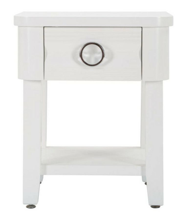 Tavolino da salotto Binago, Tavolo basso da caffè, Portariviste per divano, Ripiano da soggiorno, 45x40 h54 cm, Bianco