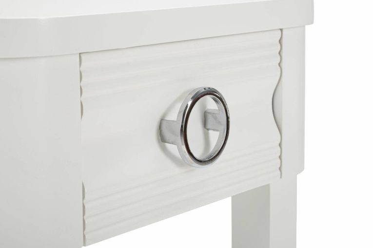 Tavolino da salotto Binago, Tavolo basso da caffè, Portariviste per divano, Ripiano da soggiorno, 45x40 h54 cm, Bianco
