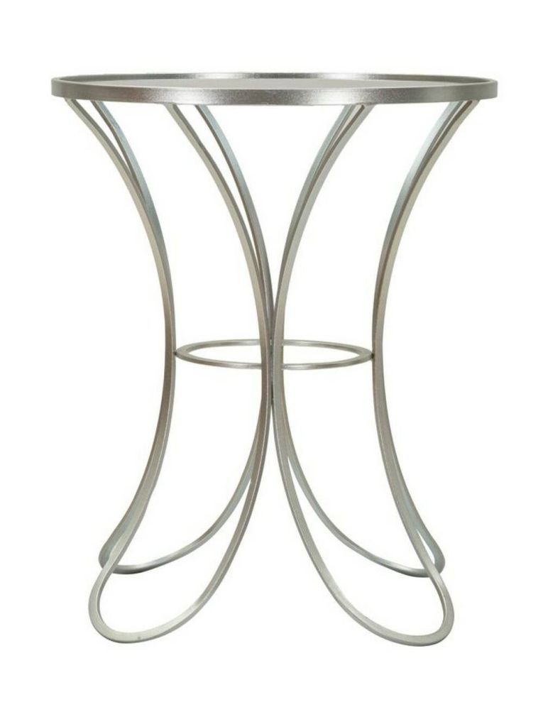 Tavolino da salotto Bistrica, Tavolo basso da caffè, Portariviste per divano, Ripiano da soggiorno, 56x56 h68 cm, Argento