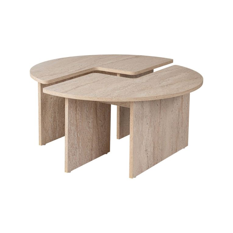 Tavolino da salotto Codroipo, Tavolo basso da caffè, Portariviste per divano, Ripiano da soggiorno, 90x90 h41 cm, Beige