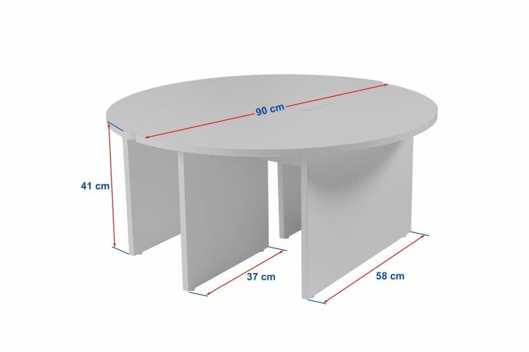 Tavolino da salotto Codroipo, Tavolo basso da caffè, Portariviste per divano, Ripiano da soggiorno, 90x90 h41 cm, Nero