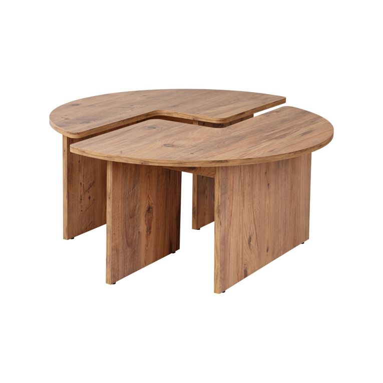 Tavolino da salotto Codroipo, Tavolo basso da caffè, Portariviste per divano, Ripiano da soggiorno, 90x90 h41 cm, Pino