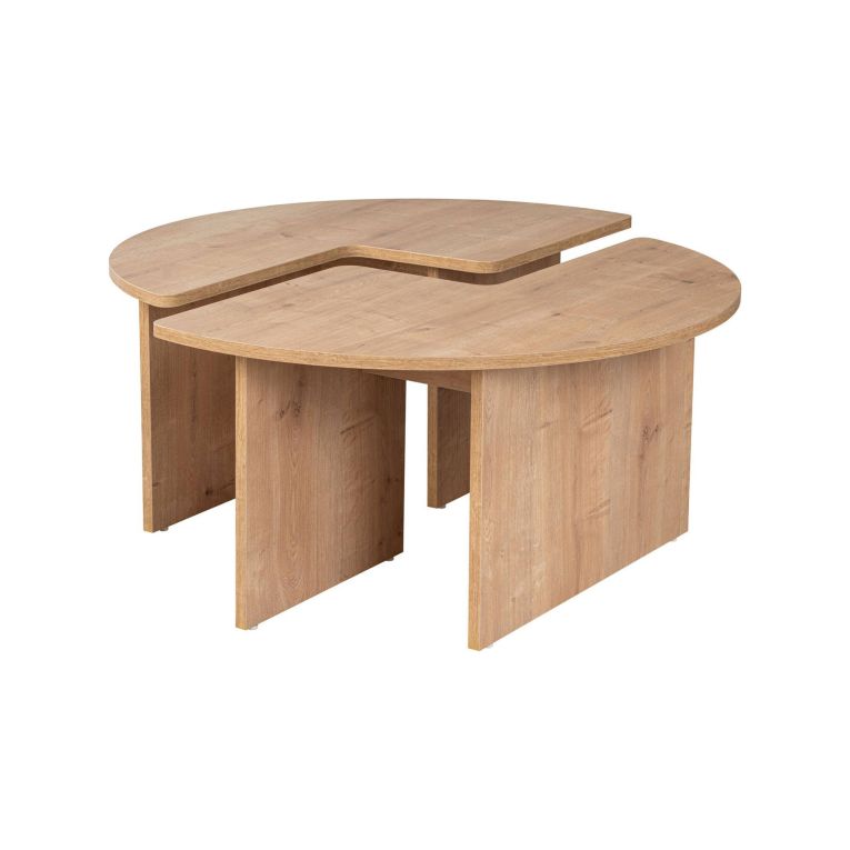 Tavolino da salotto Codroipo, Tavolo basso da caffè, Portariviste per divano, Ripiano da soggiorno, 90x90 h41 cm, Quercia