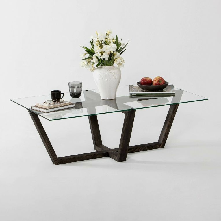 Tavolino da salotto Eunomia, Tavolo basso da soggiorno, Ripiano da caffè, Tavolino per divano, 105x65h35 cm, Antracite
