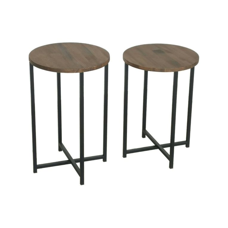 Tavolino da salotto Furud, Tavolo basso da soggiorno, Ripiano da caffè, Tavolino per divano, 70x35h55 cm, Noce