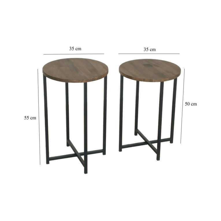 Tavolino da salotto Furud, Tavolo basso da soggiorno, Ripiano da caffè, Tavolino per divano, 70x35h55 cm, Noce