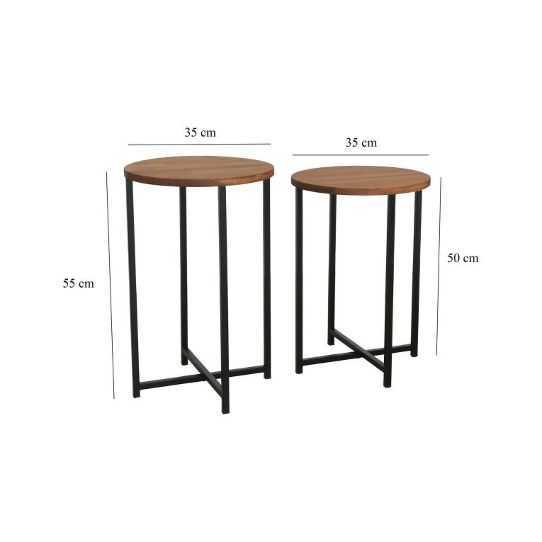 Tavolino da salotto Furud, Tavolo basso da soggiorno, Ripiano da caffè, Tavolino per divano, 70x35h55 cm, Quercia