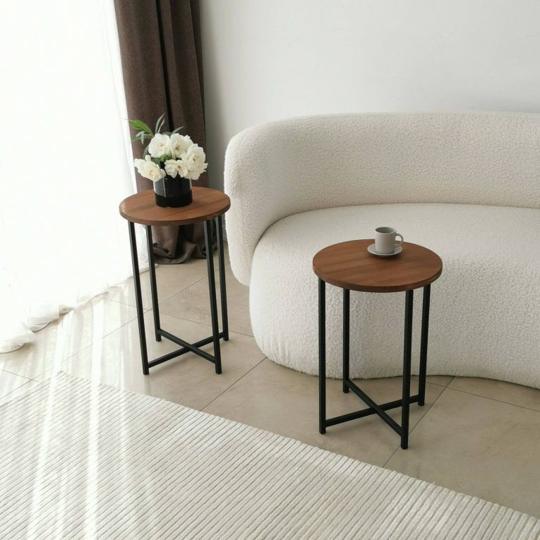 Tavolino da salotto Furud, Tavolo basso da soggiorno, Ripiano da caffè, Tavolino per divano, 70x35h55 cm, Quercia