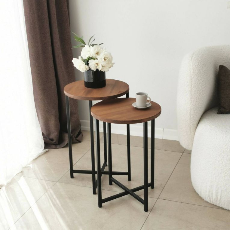 Tavolino da salotto Furud, Tavolo basso da soggiorno, Ripiano da caffè, Tavolino per divano, 70x35h55 cm, Quercia