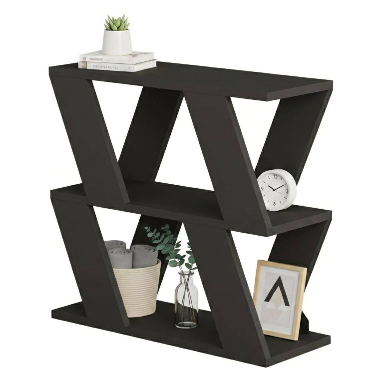 Tavolino da salotto geometrico antracite 60x22x57h cm - Beniamina
