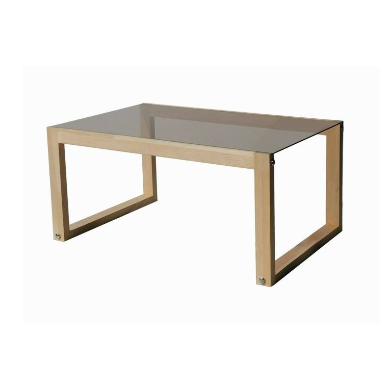Tavolino da salotto Gomeisa, Tavolo basso da soggiorno, Tavolino per divano, 85x55h40 cm, Naturale
