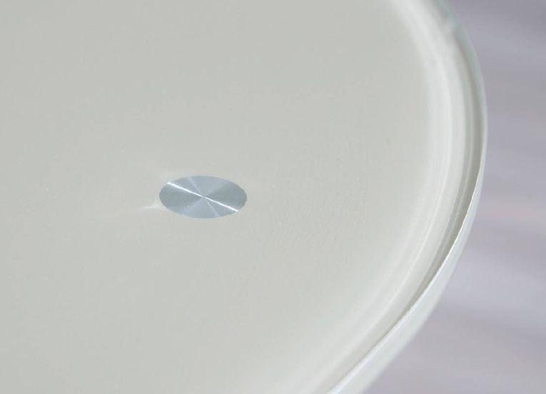 Tavolino da Salotto Grigio Forma Circolare Materiale Piano in Metallo 50x50x50h cm, Colore Ripiano Grigio - Cavalese