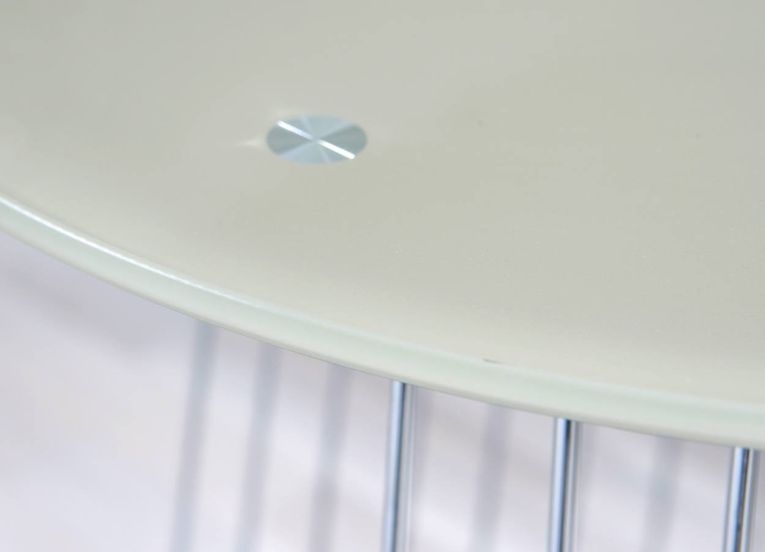 Tavolino da Salotto Grigio Forma Circolare Materiale Piano in Metallo 50x50x50h cm, Colore Ripiano Grigio - Cavalese
