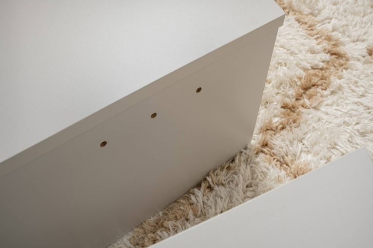 Tavolino da Salotto Grigio Peso Massimo Supportato 15 kg Forma Ovale 90x60x35h cm, Materiale Piano in Legno Nobilitato - Mansue