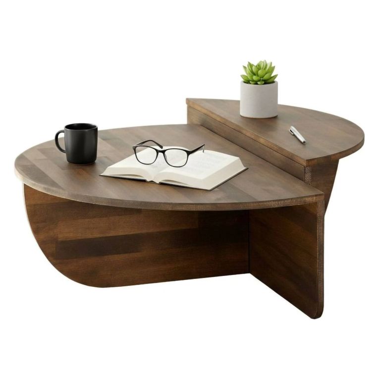 Tavolino da salotto irregolare noce 90x60x35h cm - Azim