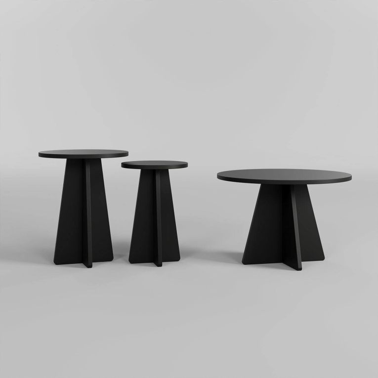 Tavolino da salotto Leostris, Tavolo basso da caffè, Portariviste per divano, Ripiano da soggiorno, 60x60 h40 cm, Nero