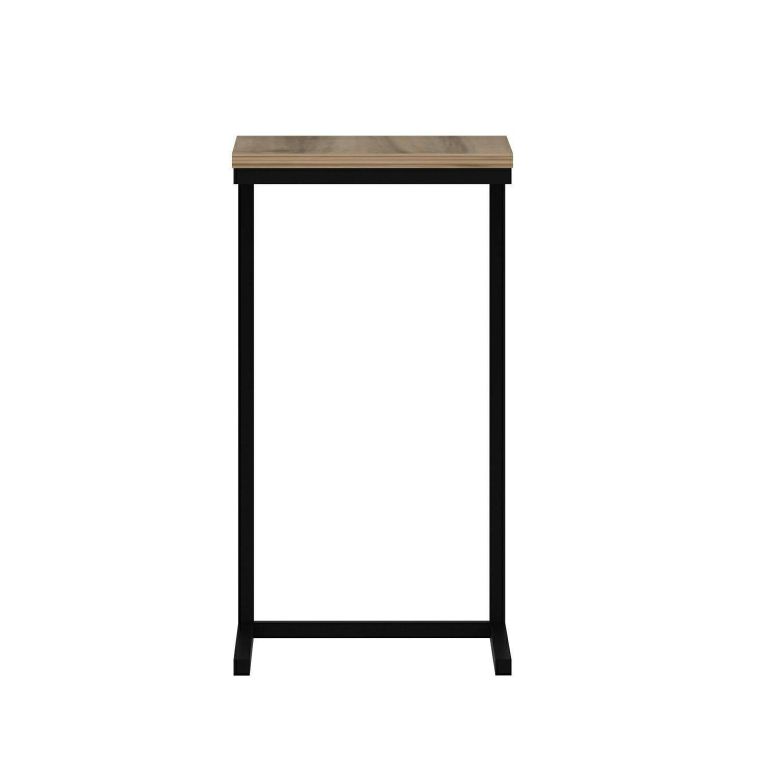 Tavolino da salotto Lyrae, Tavolo basso da caffè, Portariviste per divano, Ripiano da soggiorno, 35x40 h65 cm, Noce