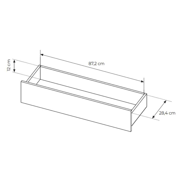 Tavolino da Salotto Marrone Chiaro Marrone Rovere un Cassetto un Vano 96x40x43h cm, Forma Rettangolare - Karisasa