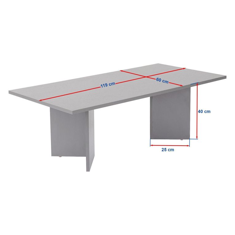 Tavolino da Salotto Marrone Noce Beige Marmo Forma Rettangolare Materiale Piano in Legno Nobilitato 119x60x40h cm, Colore Ripiano Beige - Turate