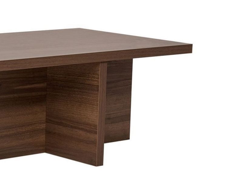 Tavolino da Salotto Marrone Noce Forma Rettangolare Materiale Piano in Legno Nobilitato 120x45x30h cm, Colore Ripiano Marrone - Marmorito
