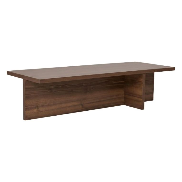 Tavolino da Salotto Marrone Noce Forma Rettangolare Materiale Piano in Legno Nobilitato 120x45x30h cm, Colore Ripiano Marrone - Marmorito