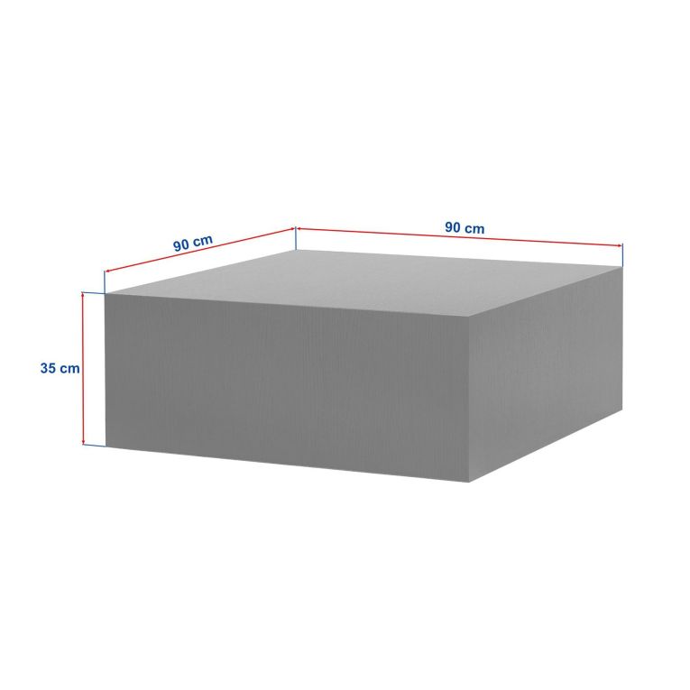 Tavolino da Salotto Marrone Noce Forma Rettangolare Materiale Piano in Legno Nobilitato 90x90x35h cm, Colore Ripiano Marrone - Nofaraka