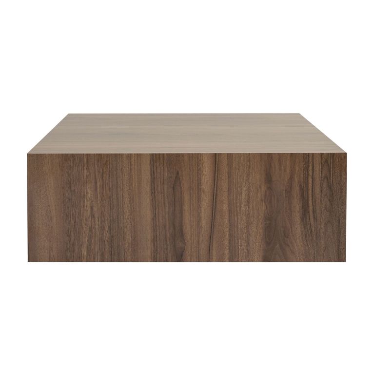 Tavolino da Salotto Marrone Noce Forma Rettangolare Materiale Piano in Legno Nobilitato 90x90x35h cm, Colore Ripiano Marrone - Nofaraka