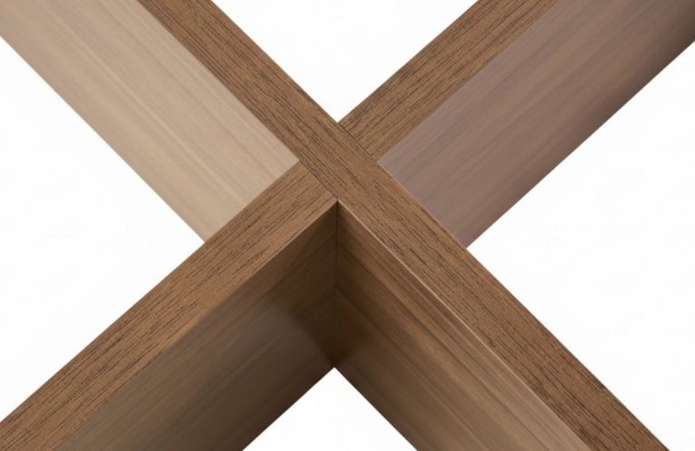 Tavolino da Salotto Marrone Noce Forma Rotondo Materiale Piano in Vetro 75x75x35h cm, Colore Ripiano Trasparente - Cugnoli