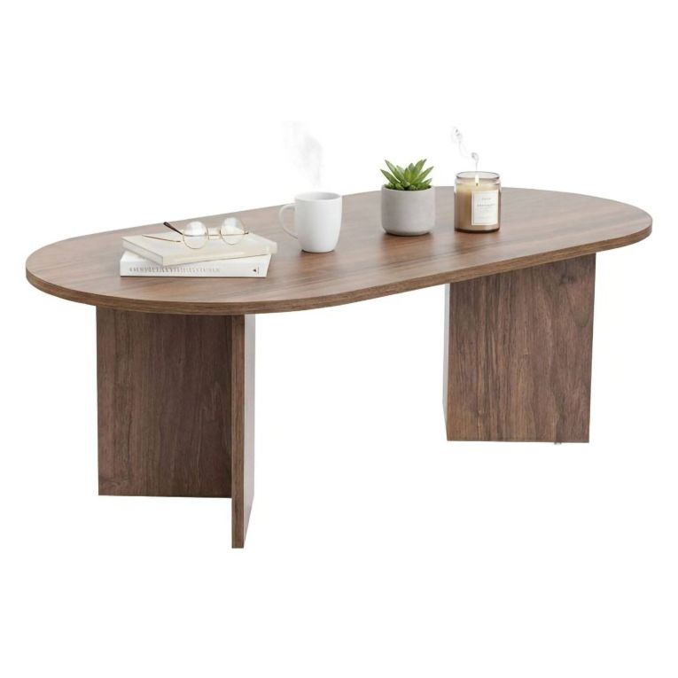 Tavolino da Salotto Marrone Noce Peso Massimo Supportato 20 kg Forma Rettangolare 119x60x40h cm, Sfumatura Colore Ripiano Noce - Elain