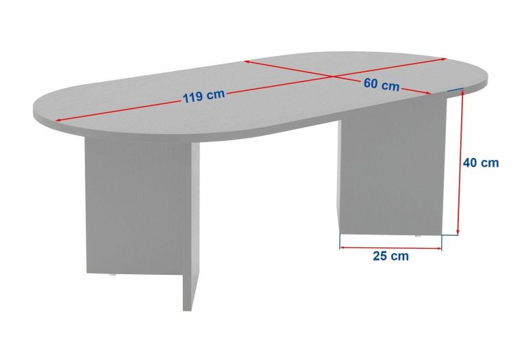 Tavolino da Salotto Marrone Noce Peso Massimo Supportato 20 kg Forma Rettangolare 119x60x40h cm, Sfumatura Colore Ripiano Noce - Elain