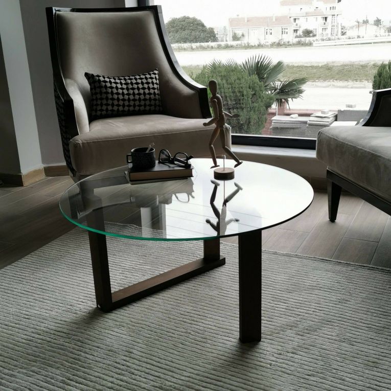 Tavolino da Salotto Marrone Noce Portariviste Forma Rettangolare 80x80x41h cm, Sfumatura Colore Struttura Noce - Ragia