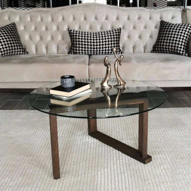 Tavolino da Salotto Marrone Noce Portariviste Forma Rettangolare 80x80x41h cm, Sfumatura Colore Struttura Noce - Ragia