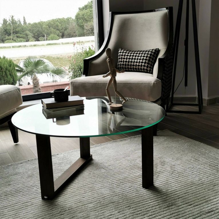 Tavolino da Salotto Marrone Noce Portariviste Forma Rettangolare 80x80x41h cm, Sfumatura Colore Struttura Noce - Ragia