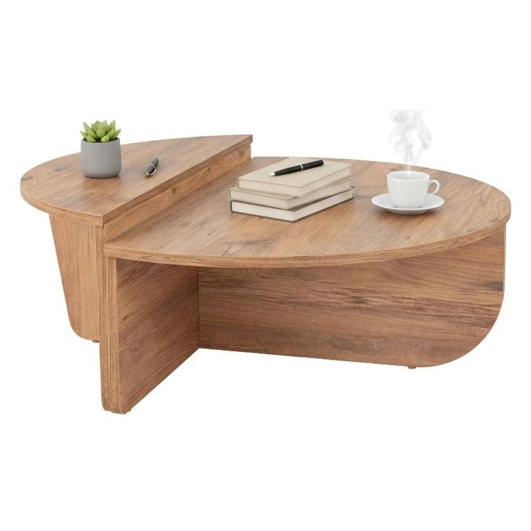 Tavolino da Salotto Marrone Pino Peso Massimo Supportato 15 kg Forma Rettangolare 90x60x35h cm, Sfumatura Colore Ripiano Pino - Mansue