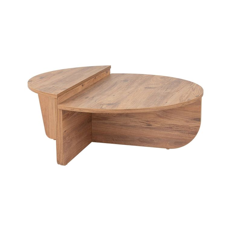 Tavolino da Salotto Marrone Pino Peso Massimo Supportato 15 kg Forma Rettangolare 90x60x35h cm, Sfumatura Colore Ripiano Pino - Mansue