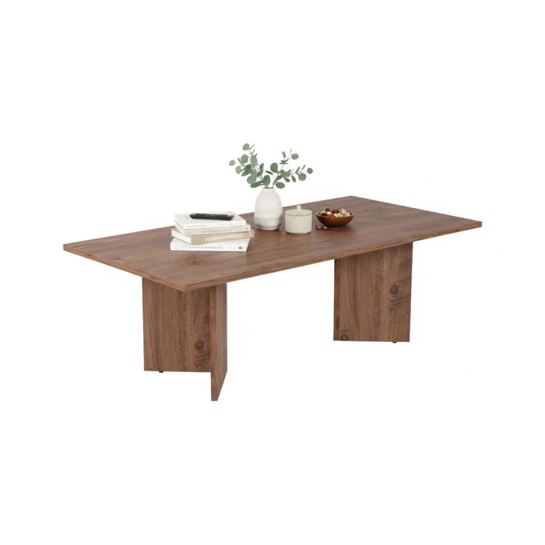 Tavolino da Salotto Marrone Quercia Forma Rettangolare Materiale Piano in Legno Nobilitato 119x60x40h cm, Colore Ripiano Marrone - Turate