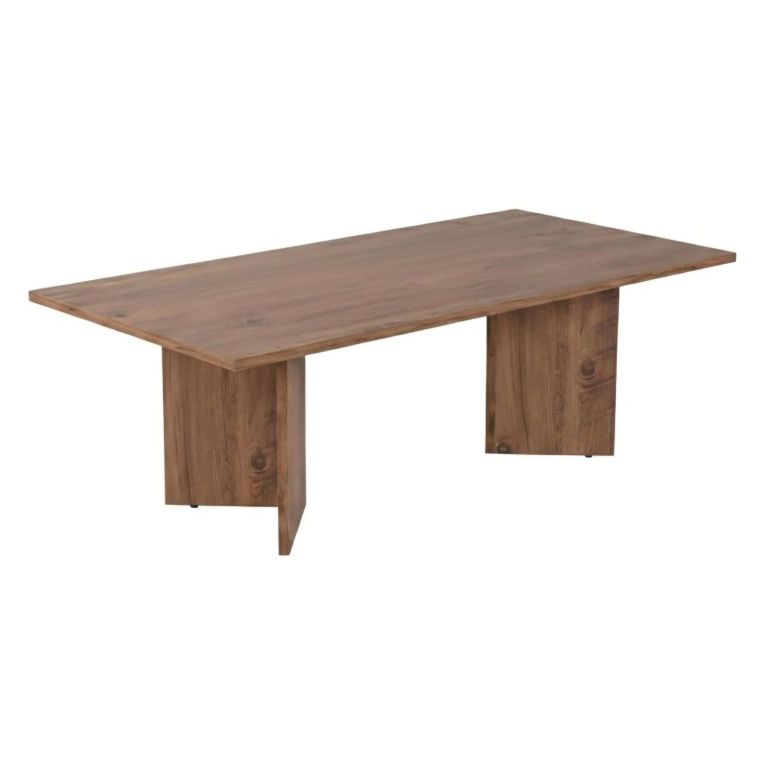Tavolino da Salotto Marrone Quercia Forma Rettangolare Materiale Piano in Legno Nobilitato 119x60x40h cm, Colore Ripiano Marrone - Turate